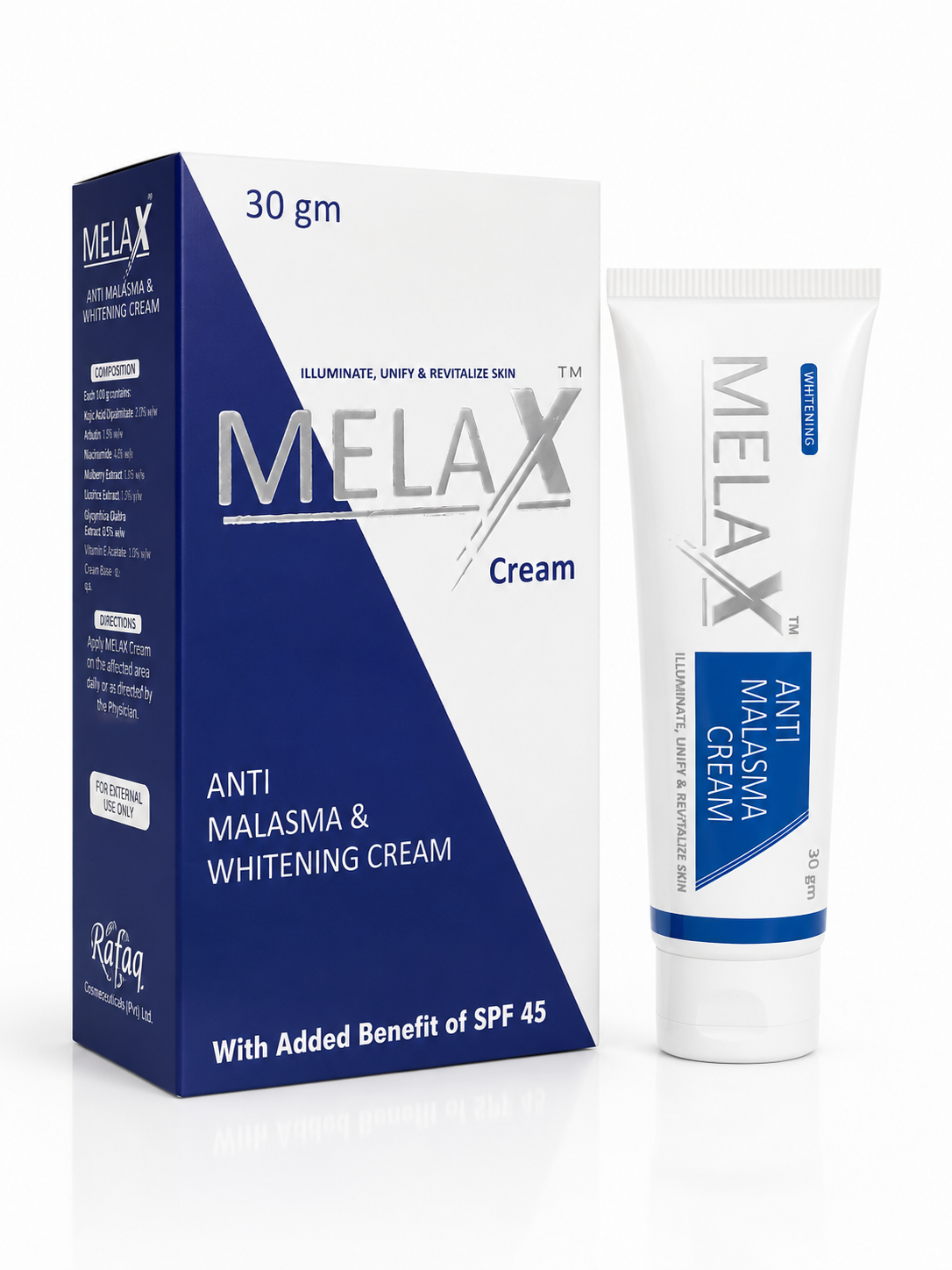 Melax Anti Melasma & Whitening Cream – SPF 45 Skin Brightening Formula